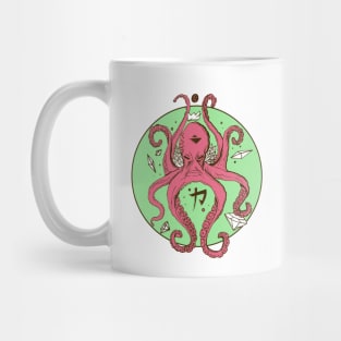 Pink Mint Crown Octopus Mug